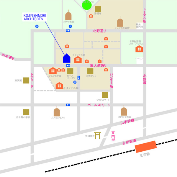 西森幸司建築設計事務所 地図